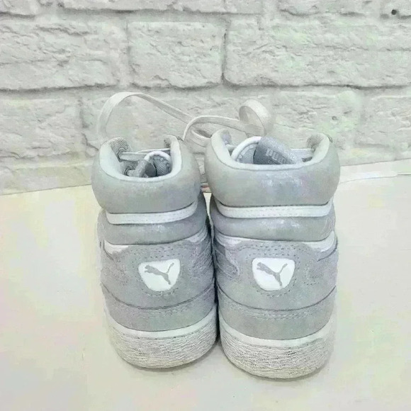 Puma silver high tops Shoes   Sz 6 - Picture 6 of 11